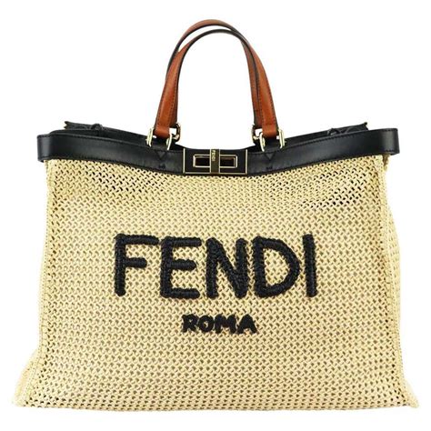 fendi straw bag|fendi straw bucket bag.